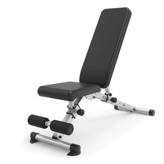 Commercial Adjustable Weight Bench – 6 Backrest Angles, 3-Seat Positions, 500kg Capacity with Dip Station & Rack