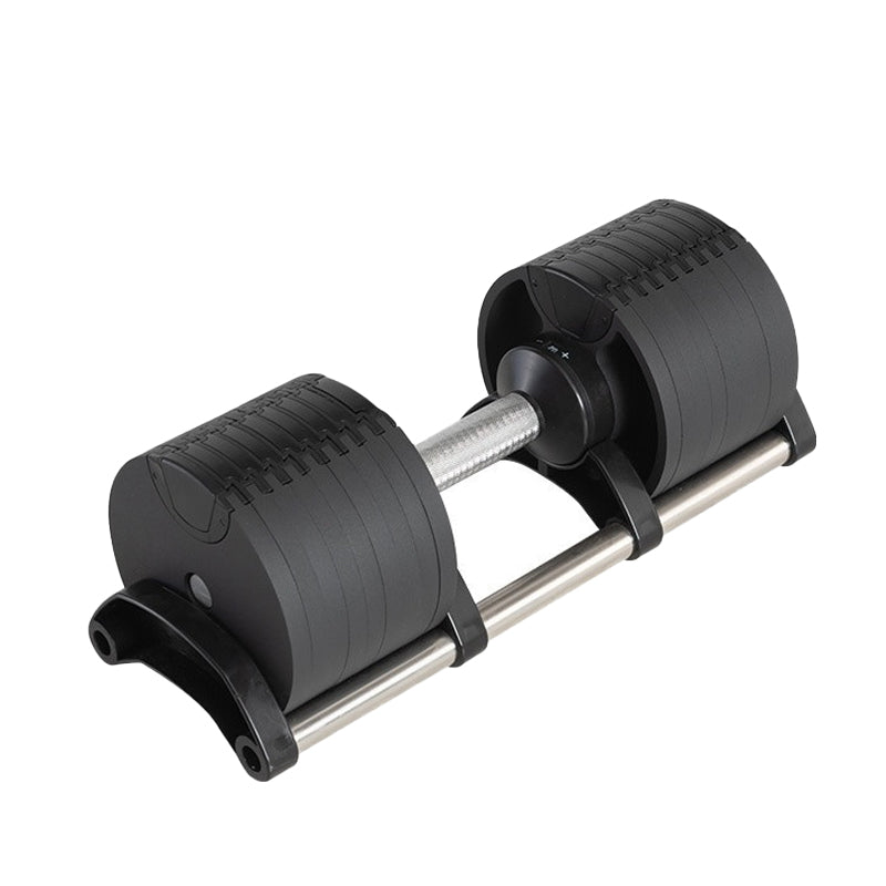 Professional Round Adjustable Dumbbells - Quick Dial System 24kg-45kg - Anti-Slip Handle Design - Space-Saving Fitness Equipment for Home Gym - ROBURFLEX Training Weights Single or Pair