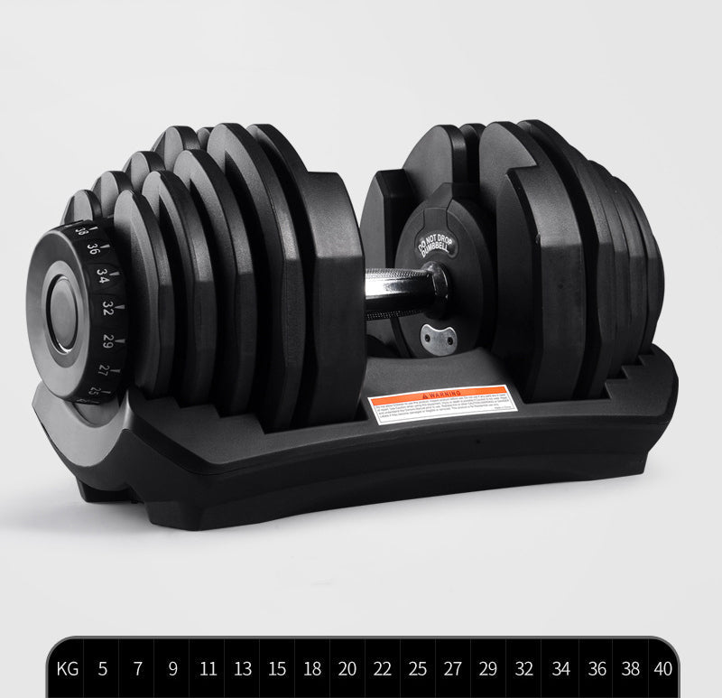 40kg Adjustable Dumbbell 17-in-1 with Quick Dial System - Home Gym Weights for Progressive Training - Non-Slip Handle Design - Space-Saving Fitness Equipment - Multiple Weight Settings