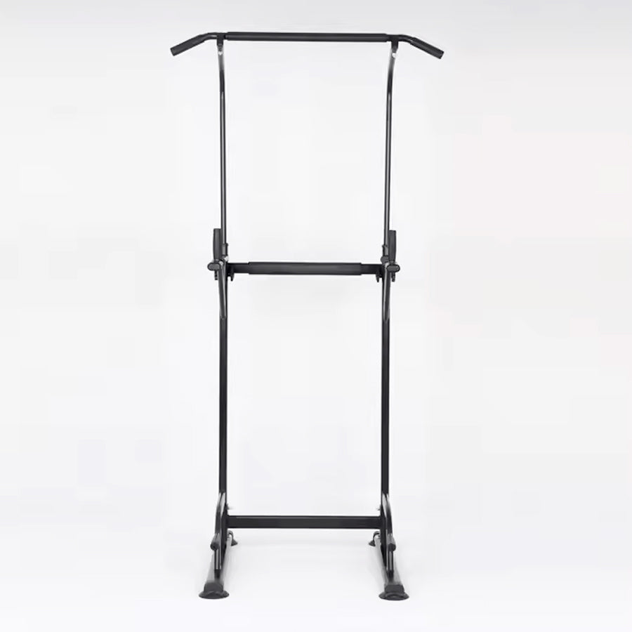 Pull-Up & Dip Station Power Tower – Adjustable Height Multi-Function Workout Stand with Heavy-Duty Steel Frame for Full Body Strength Training at Home Gym
