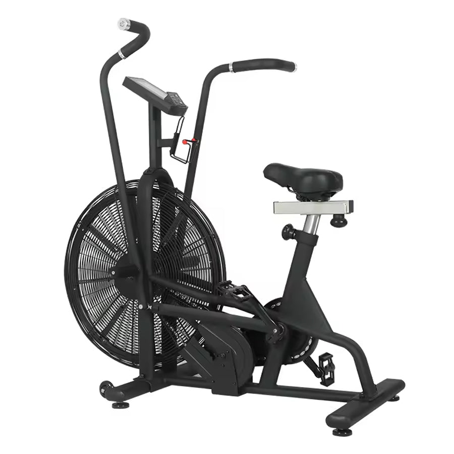 CURSOR FITNESS Premium Exercise Bike - Stationary Spin Cycle with Quiet Belt Drive System - Adjustable Resistance Levels - Extra Comfort Seat - LCD Display - Home Cardio Indoor Cycling Workout