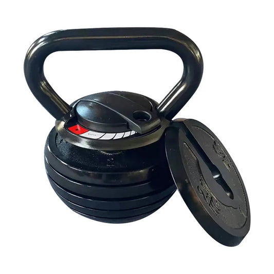 7-in-1 Adjustable Kettlebell Weight Set  to 18kg - Quick Change Locking System - Cast Iron Construction - Space-Saving Home Gym Equipment - Progressive Resistance Training Tool for All Fitness Levels