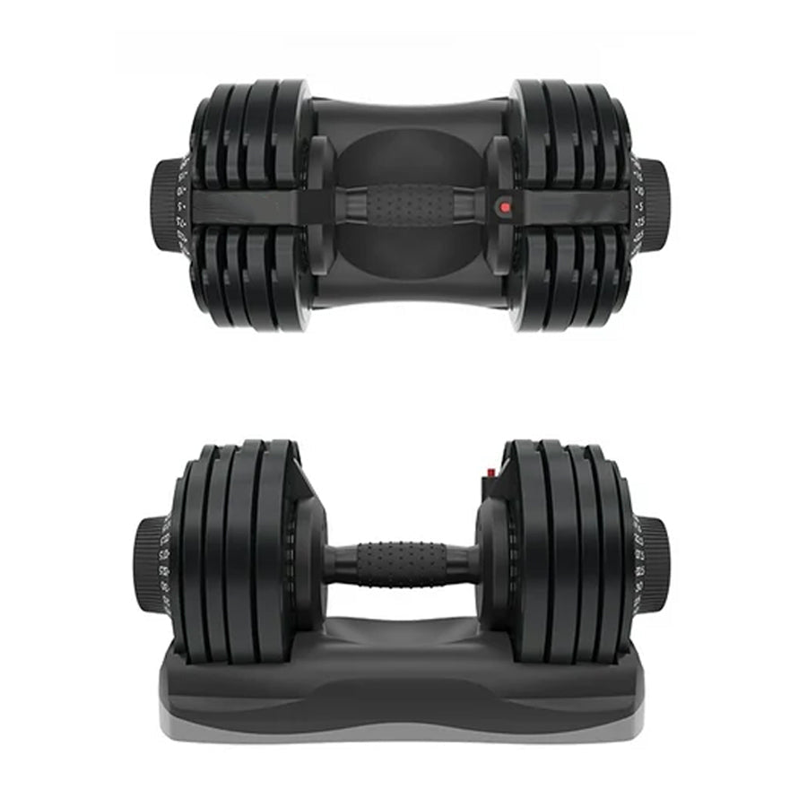 32.5kg Adjustable Dumbbell – 12-in-1 Quick Select Dumbbell | Weight Range 5kg–32.5kg | Space-Saving Strength Training Equipment with Safety Lock for Home Gym Workouts