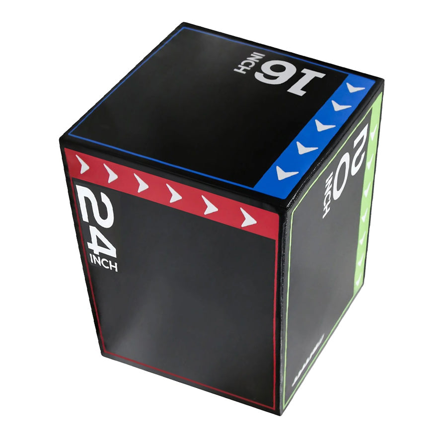 3-in-1 Soft Plyometric Jump Box with Non-Slip Surface - Professional Grade Foam Core Plyo Box for Explosive Strength Training - Multiple Jump Heights for Cross Training and Agility Workouts - Safe