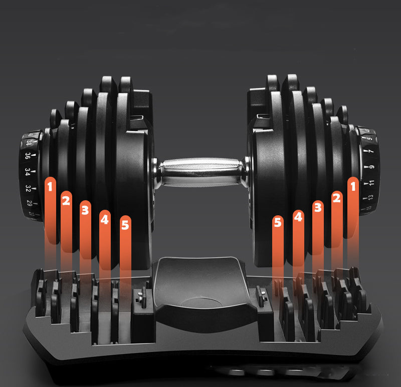 40kg Adjustable Dumbbell 17-in-1 with Quick Dial System - Home Gym Weights for Progressive Training - Non-Slip Handle Design - Space-Saving Fitness Equipment - Multiple Weight Settings
