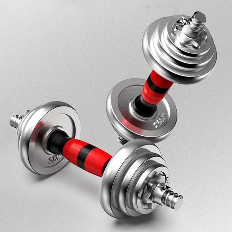 20kg Adjustable Dumbbell Barbell Set - Versatile 2-in-1 Cast Iron Weights with Anti-Slip Metal Handle - Convert from Dumbbells to Barbell - Complete Home Workout System with & Plates