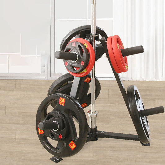 Professional Vertical Weight Disc & Dumbbell Storage Rack - Heavy-Duty 300kg Capacity - Space-Saving Home Gym Equipment with 6 Secure Clamps - Compact Weight Holder for 5cm Olympic Plates