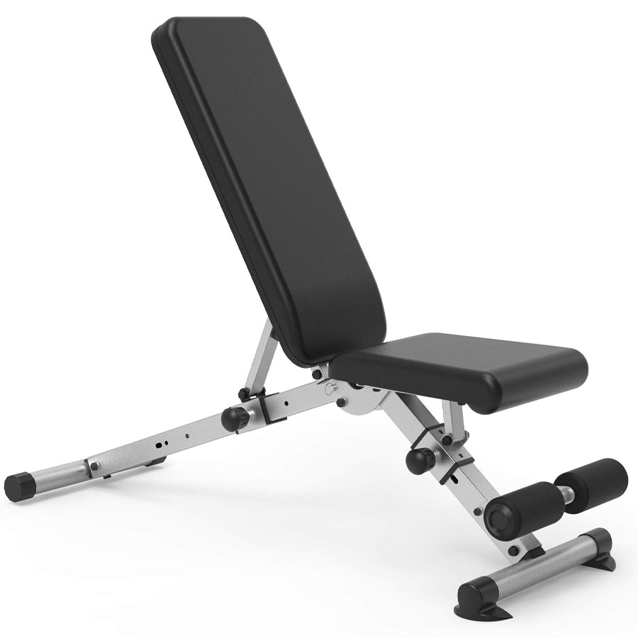 Commercial Adjustable Weight Bench – 6 Backrest Angles, 3-Seat Positions, 500kg Capacity with Dip Station & Rack