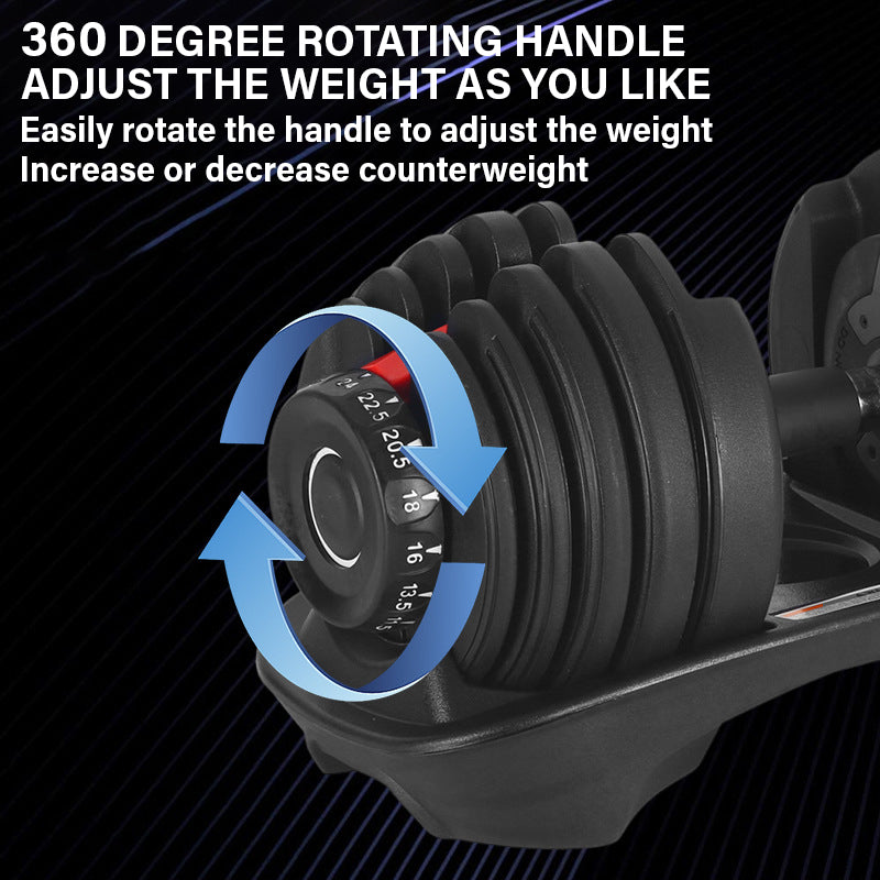 24kg Adjustable Dumbbell 15-in-1 - Quick Dial Weight Selection System from to 24kg - Space-Saving Home Gym Weights with Non-Slip Handle - Full Body Strength Training Equipment