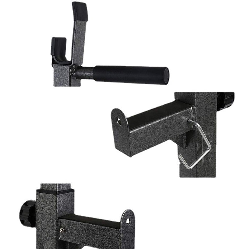 Heavy-Duty Half Squat Rack with Dip Station & Safety Spotters - Adjustable Height 121-158cm - Width 60-87cm - 200KG Max Load - Home Gym Strength Training Stand - Professional Quality