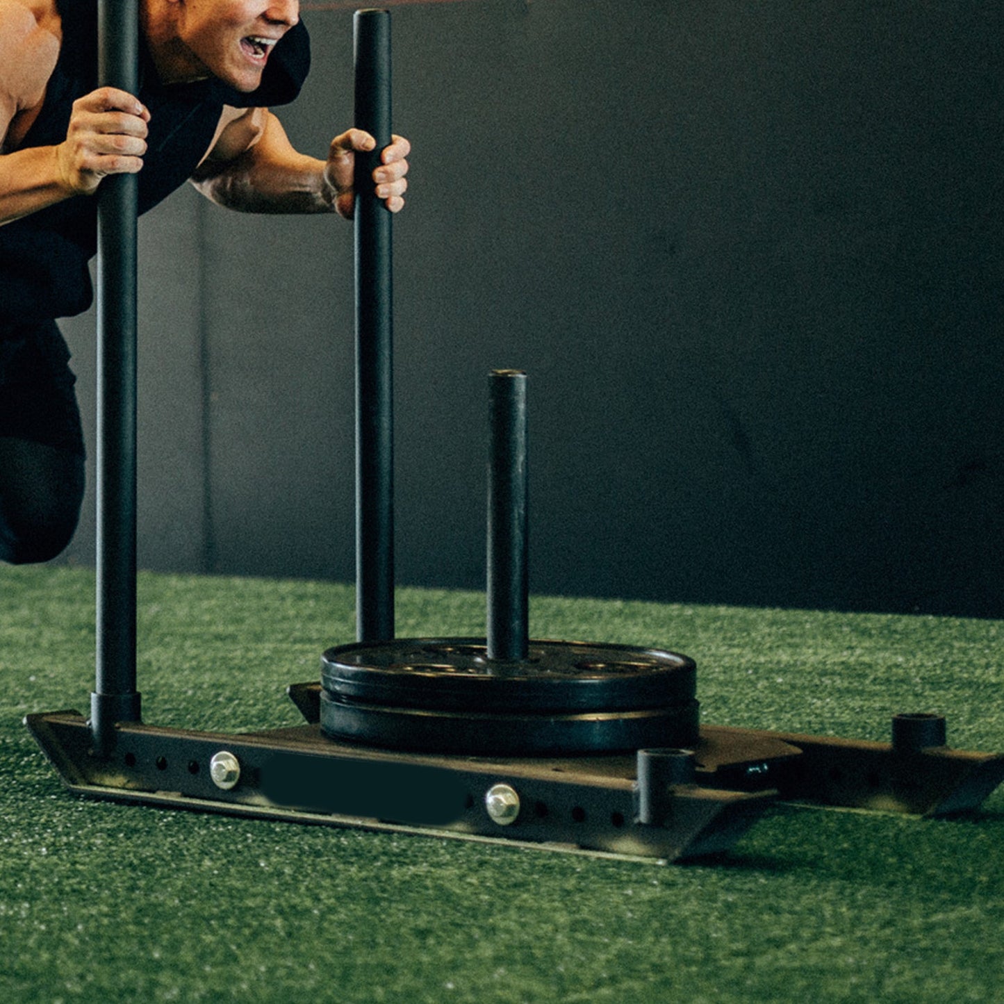 Heavy Duty Push & Pull Sled – Commercial Steel Power Sled for Strength, Speed & Agility Training, Optional Handles, Rope & Sled Mats | Compact Conditioning Equipment for Home Gym & Sports Training