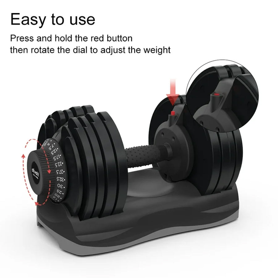 32.5kg Adjustable Dumbbell – 12-in-1 Quick Select Dumbbell | Weight Range 5kg–32.5kg | Space-Saving Strength Training Equipment with Safety Lock for Home Gym Workouts