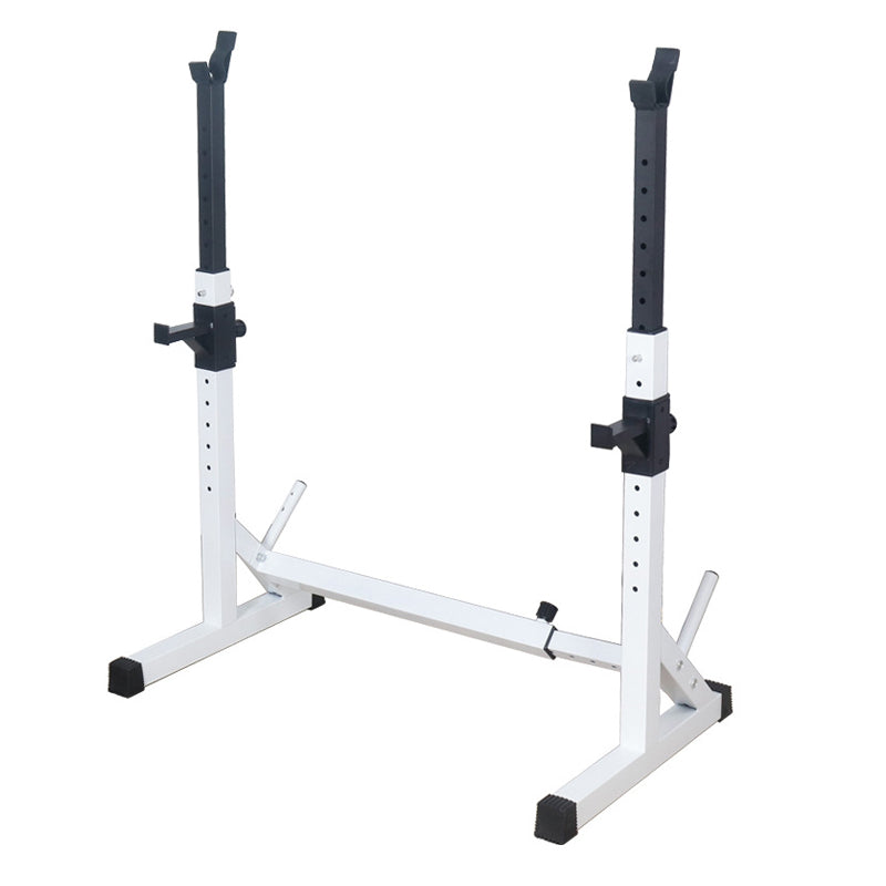 Heavy-Duty Adjustable Squat and Bench Press Rack - Professional Strength Training Station with 400kg Capacity - Multi-Function Home Gym Equipment for Squats, Bench Press and Dips - Adjustable Height