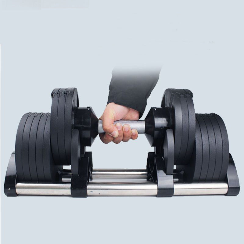 Professional Round Adjustable Dumbbells - Quick Dial System 24kg-45kg - Anti-Slip Handle Design - Space-Saving Fitness Equipment for Home Gym - ROBURFLEX Training Weights Single or Pair