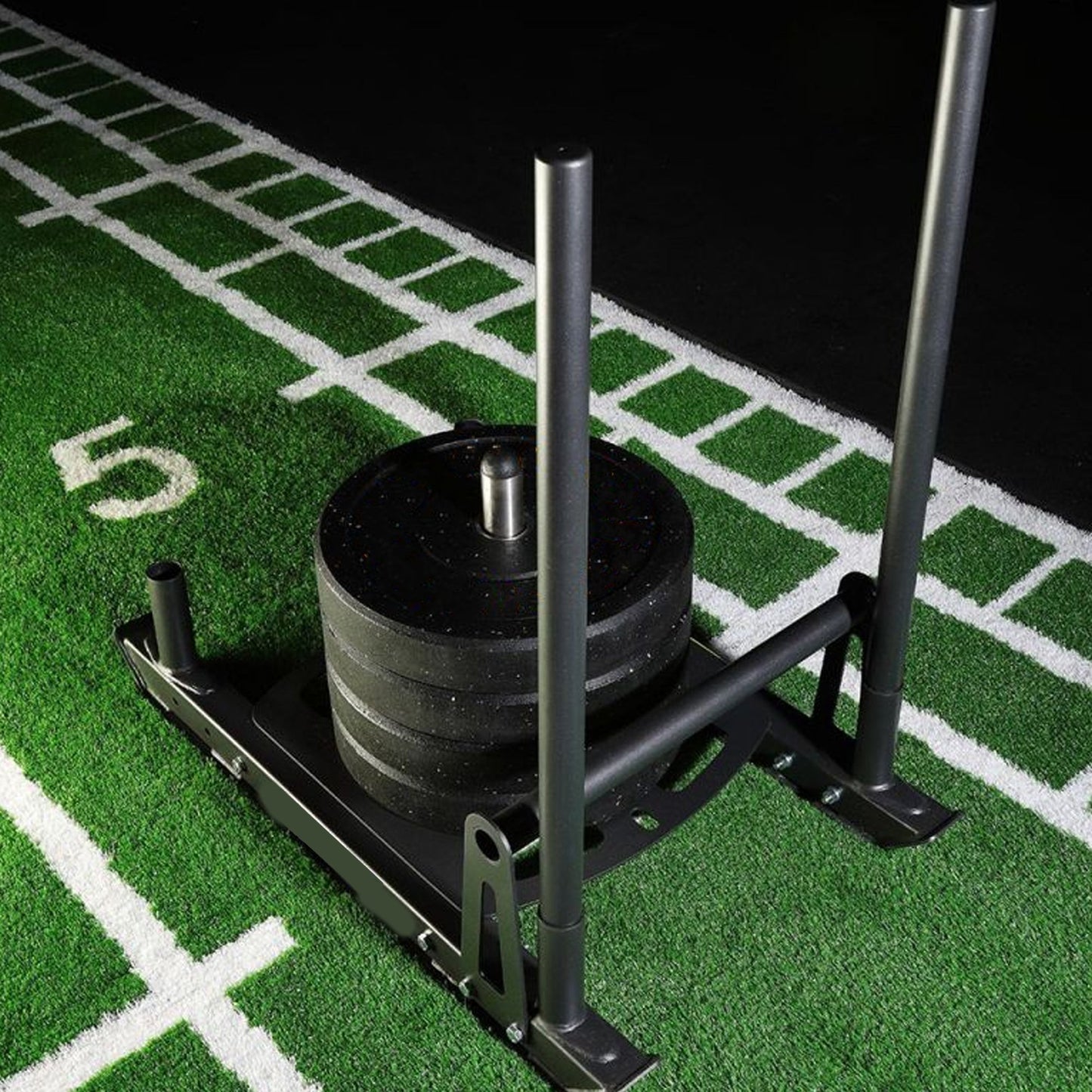 Heavy Duty Push & Pull Sled – Commercial Steel Power Sled for Strength, Speed & Agility Training, Optional Handles, Rope & Sled Mats | Compact Conditioning Equipment for Home Gym & Sports Training