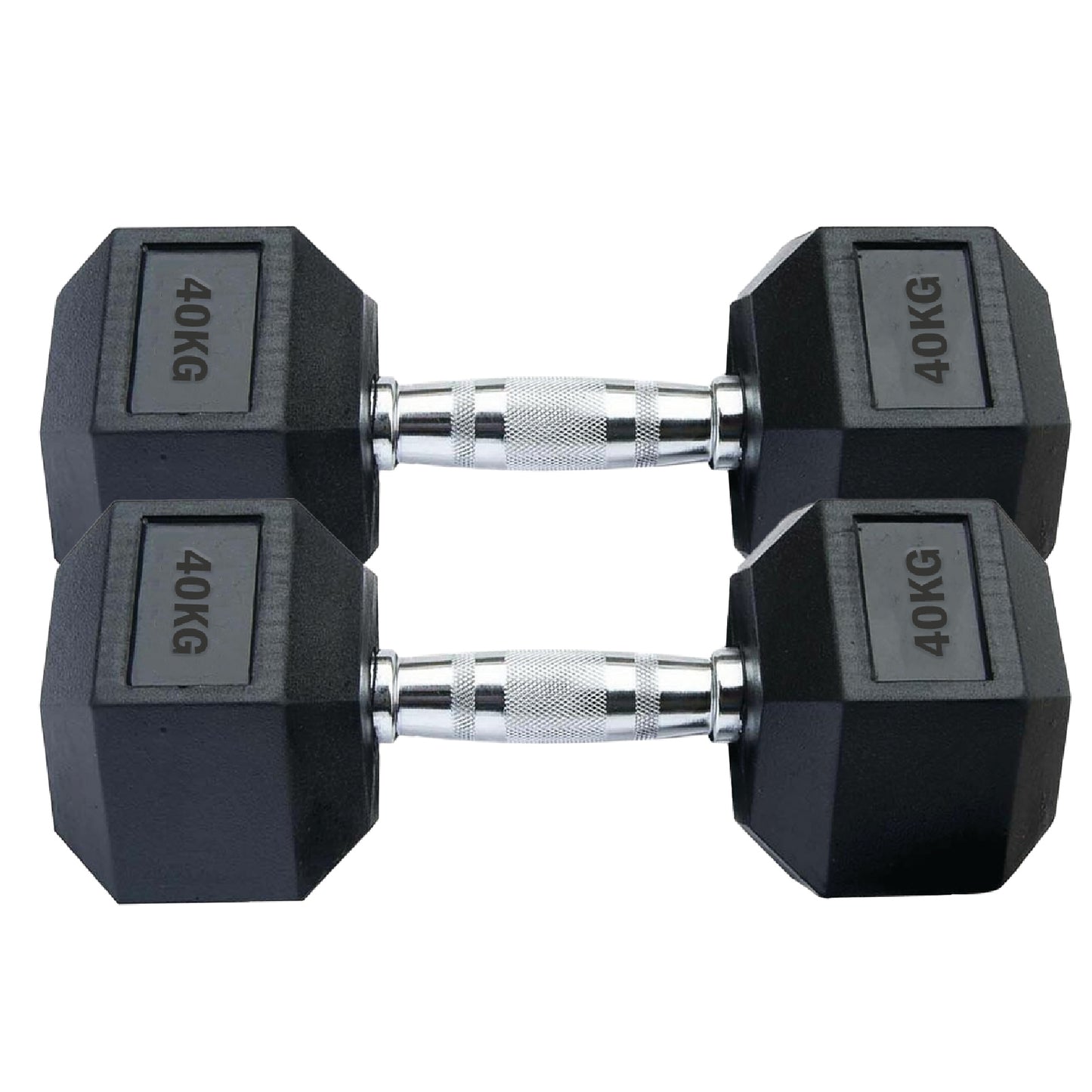 Professional Hex Dumbbells Set - Rubber Coated Weights from 2.5kg to 60kg - Anti-Rolling Hexagonal Design with Ergonomic Metal Handles - Perfect for Home