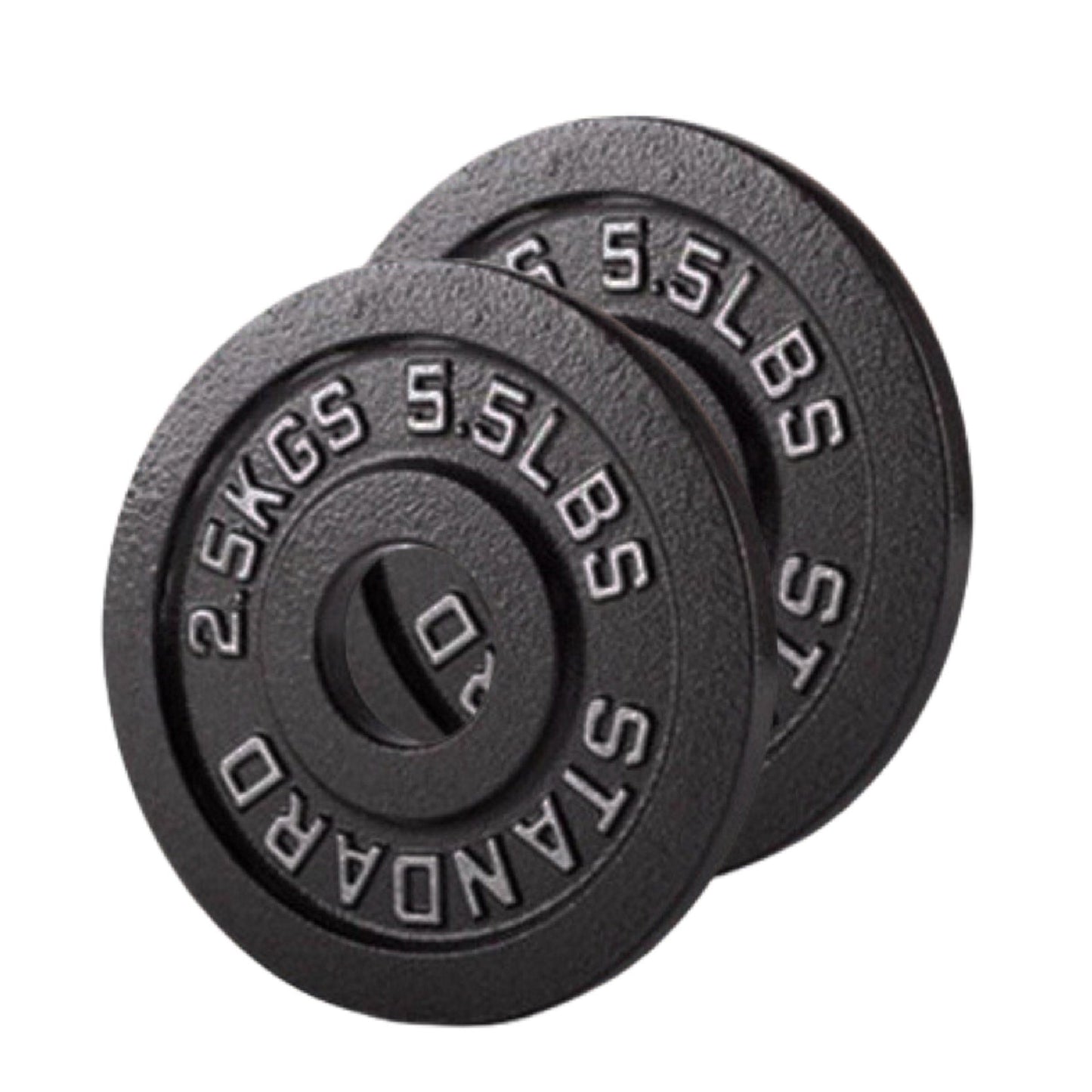Professional Cast Iron Weight Plates - Durable Strength Training Discs for Standard Barbells - Premium Fitness Equipment for Home and Commercial Gym Use - Available in Singles, Pairs and Complete Sets
