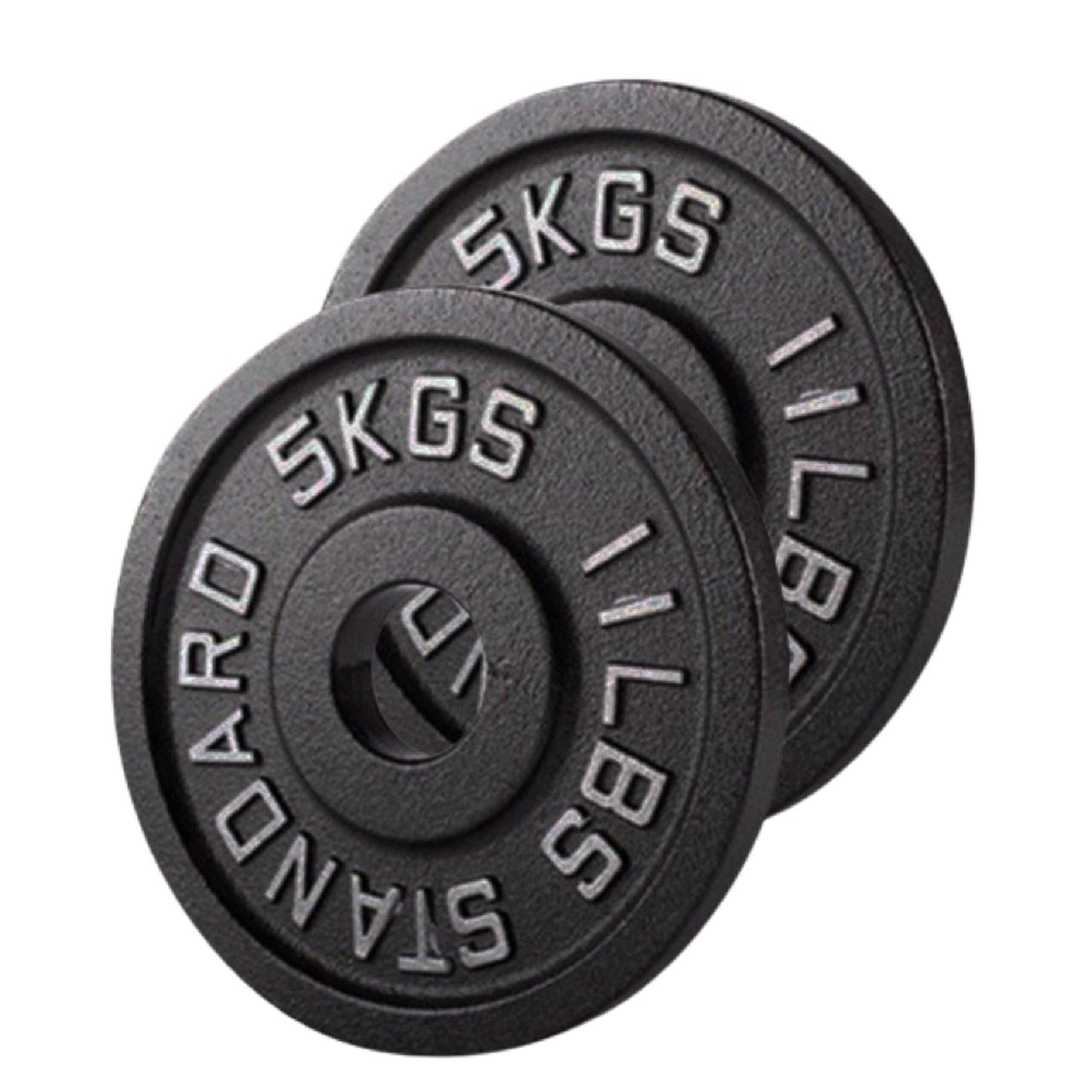 Professional Cast Iron Weight Plates - Durable Strength Training Discs for Standard Barbells - Premium Fitness Equipment for Home and Commercial Gym Use - Available in Singles, Pairs and Complete Sets