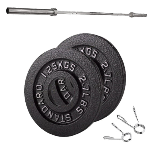 Professional Cast Iron Weight Plates - Durable Strength Training Discs for Standard Barbells - Premium Fitness Equipment for Home and Commercial Gym Use - Available in Pairs and Complete Sets