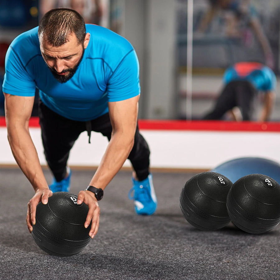 Heavy Duty Slam Balls for Explosive Power Training - Premium Non-Bounce Rubber Medicine Balls - Multiple Weights 3KG to 25KG - Textured Grip for Strength, Conditioning, Core & Cardio Workouts