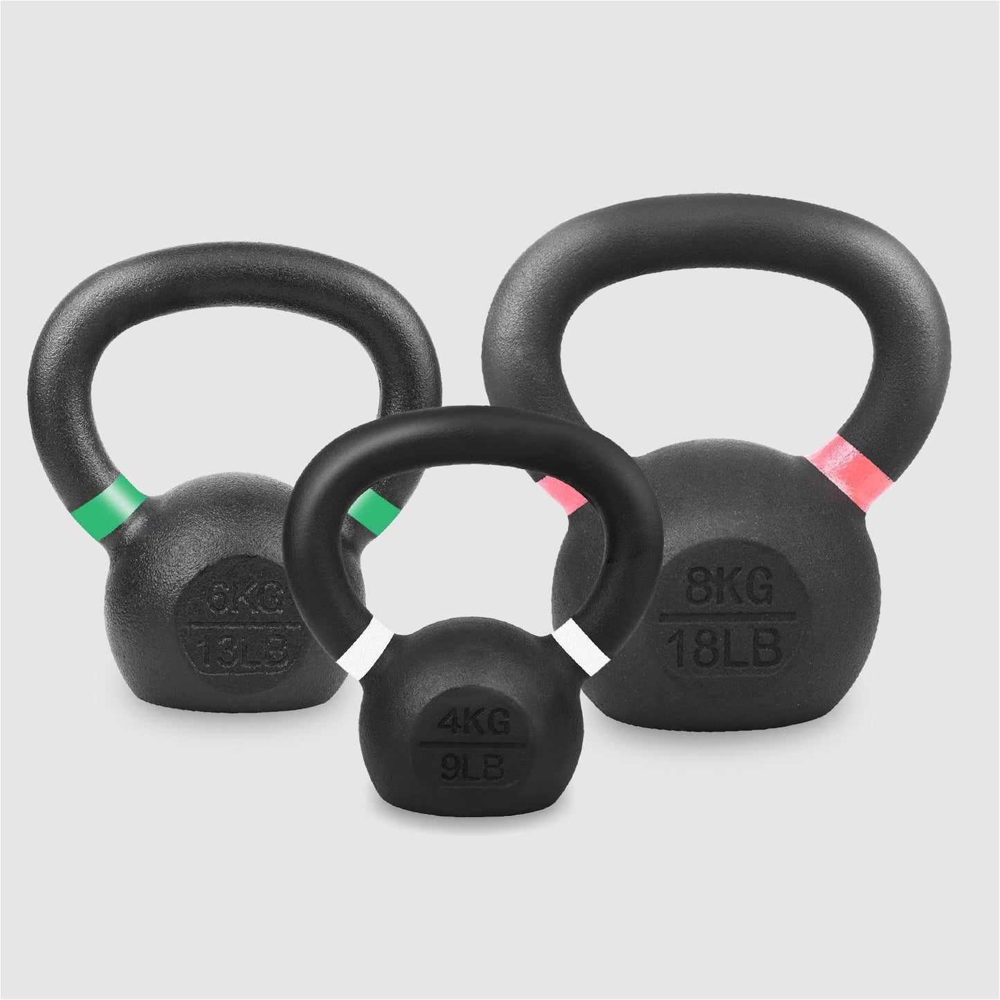 Cast Iron Kettlebells for Full Body Workout - Premium Strength Training Equipment with Ergonomic Grip - Durable Exercise Weights for Home Gym Fitness - Multiple Weight Options Available
