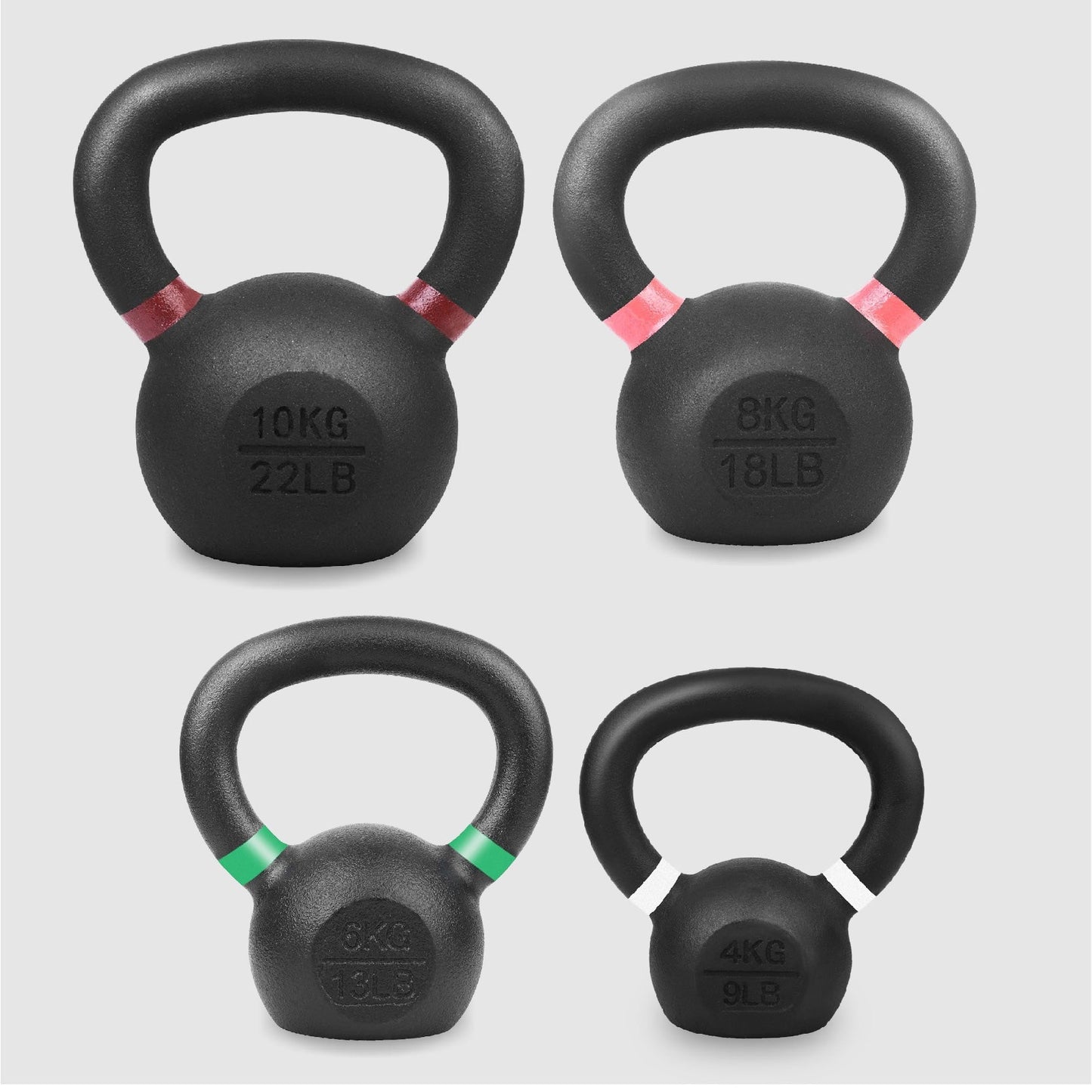 Cast Iron Kettlebells for Full Body Workout - Premium Strength Training Equipment with Ergonomic Grip - Durable Exercise Weights for Home Gym Fitness - Multiple Weight Options Available