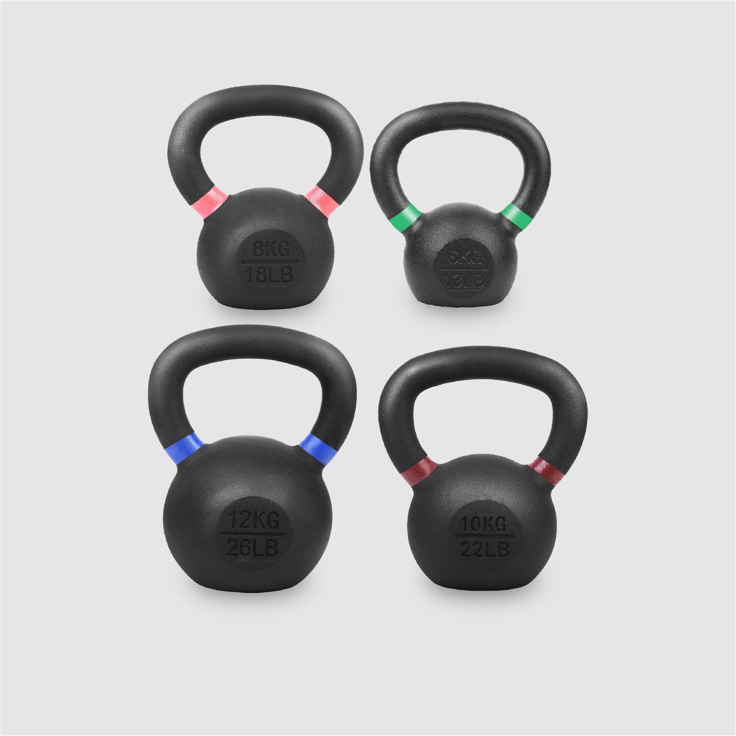 Cast Iron Kettlebells for Full Body Workout - Premium Strength Training Equipment with Ergonomic Grip - Durable Exercise Weights for Home Gym Fitness - Multiple Weight Options Available