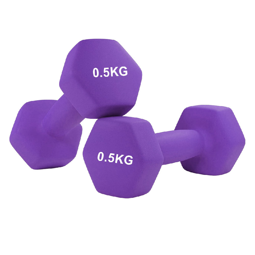 Anti-Roll Non-Slip Neoprene Dumbbell Weights - Ergonomic Hex Design for Secure Training - Available in Singles, Pairs & Sets - Premium Quality Weights for Home Workouts and Full-Body Fitness Routines
