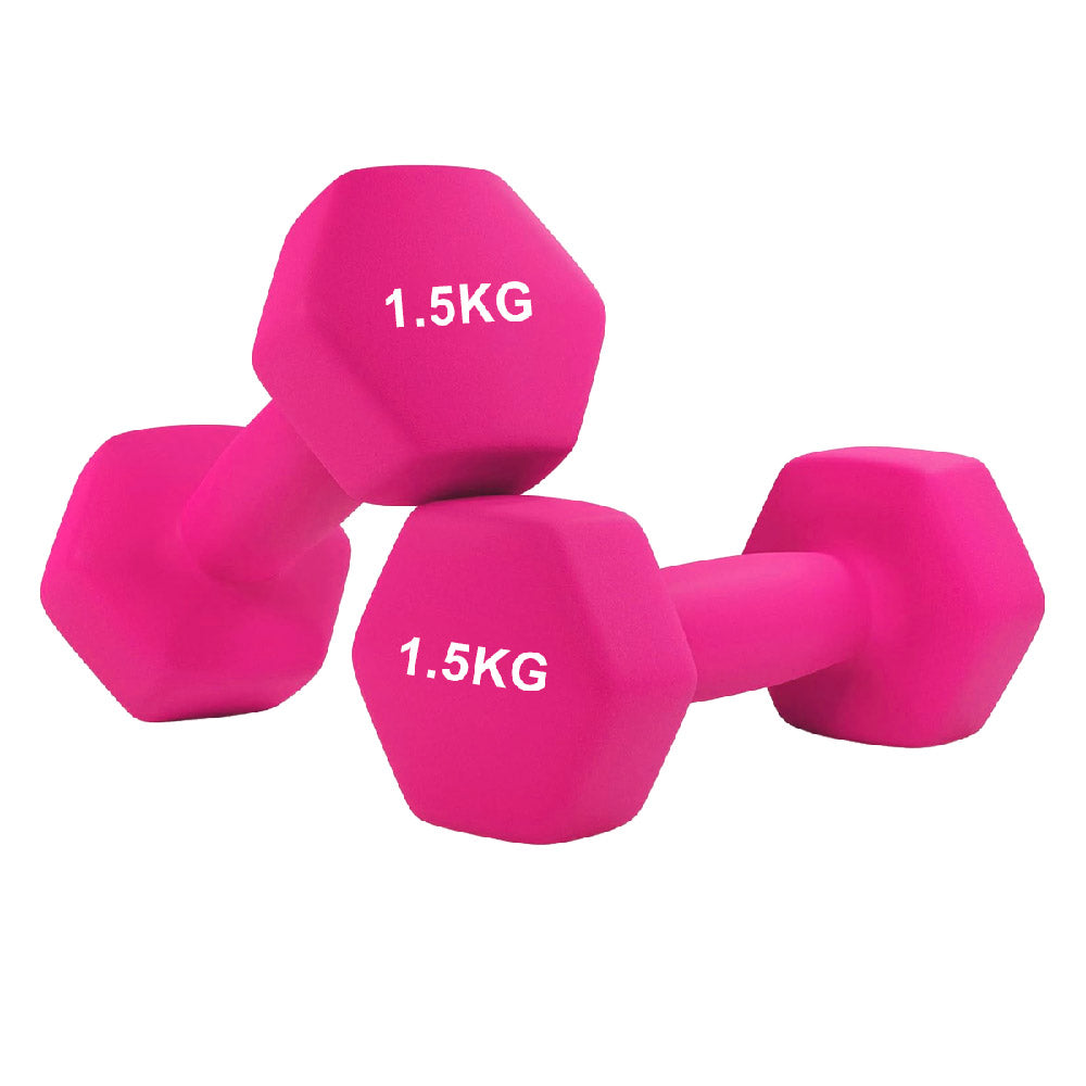 Anti-Roll Non-Slip Neoprene Dumbbell Weights - Ergonomic Hex Design for Secure Training - Available in Singles, Pairs & Sets - Premium Quality Weights for Home Workouts and Full-Body Fitness Routines