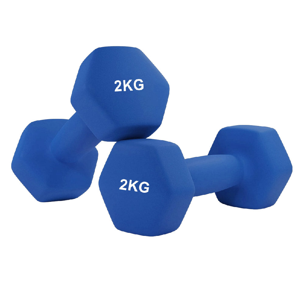 Anti-Roll Non-Slip Neoprene Dumbbell Weights - Ergonomic Hex Design for Secure Training - Available in Singles, Pairs & Sets - Premium Quality Weights for Home Workouts and Full-Body Fitness Routines