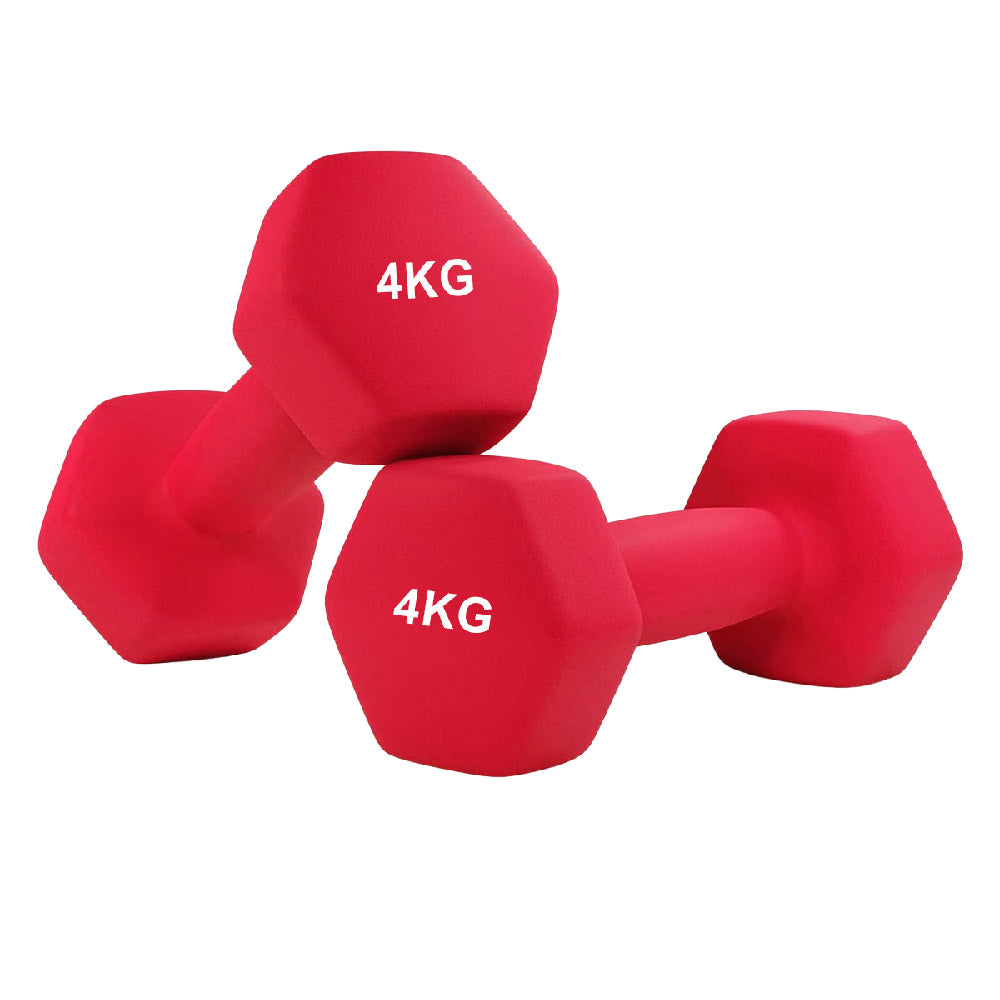 Anti-Roll Non-Slip Neoprene Dumbbell Weights - Ergonomic Hex Design for Secure Training - Available in Singles, Pairs & Sets - Premium Quality Weights for Home Workouts and Full-Body Fitness Routines
