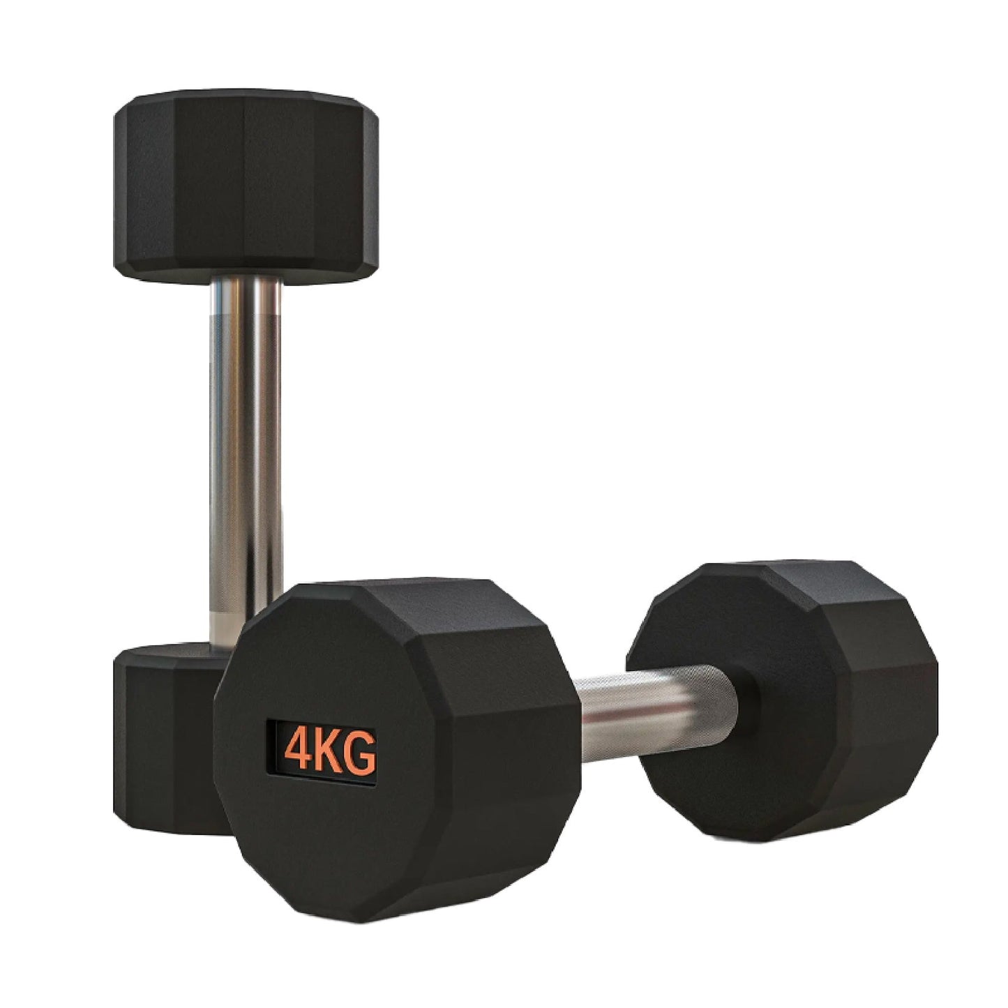 Premium Round Hex Dumbbells with Anti-Roll Design - Rubber-Coated Heads with Knurled Grip - Professional Free Weights Available as Singles, Pairs or Complete Sets - Optional Storage Rack - Strength