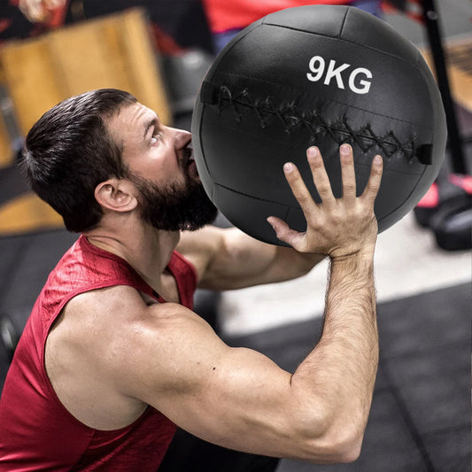 Professional Grade Wall Balls - Heavy-Duty Medicine Balls for CrossFit Training, Strength Conditioning & Core Workouts - Multiple Weight Options (3kg-12kg) - Textured Grip Sand-Filled Vinyl