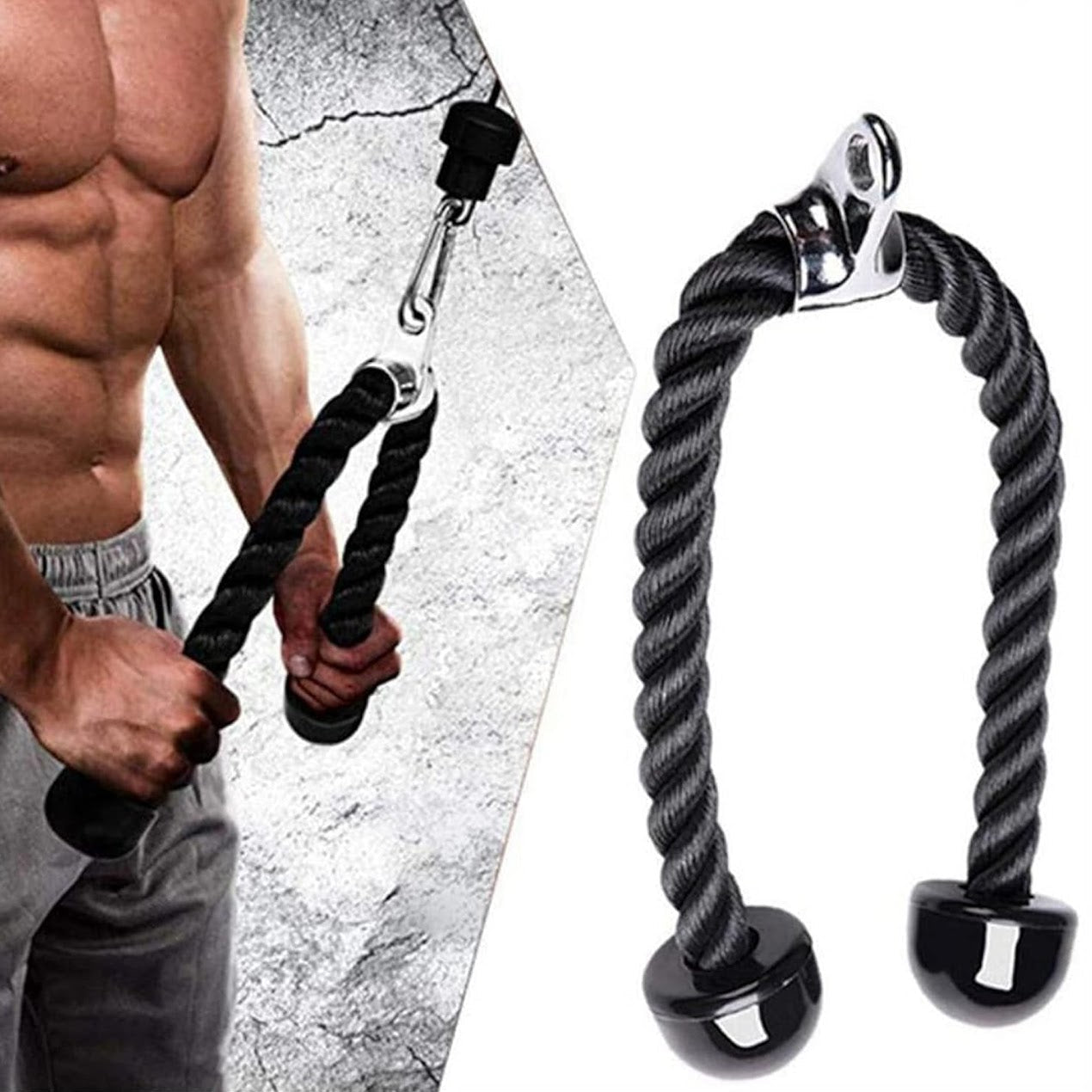 Premium Cable Machine Attachments Set – Tricep Rope, V-Bar, Lat Pulldown Bar, Seated Row Handle, Straight Bar & Ankle Straps | Multi-Gym Cable Attachments for Strength Training & Home Gym Workouts