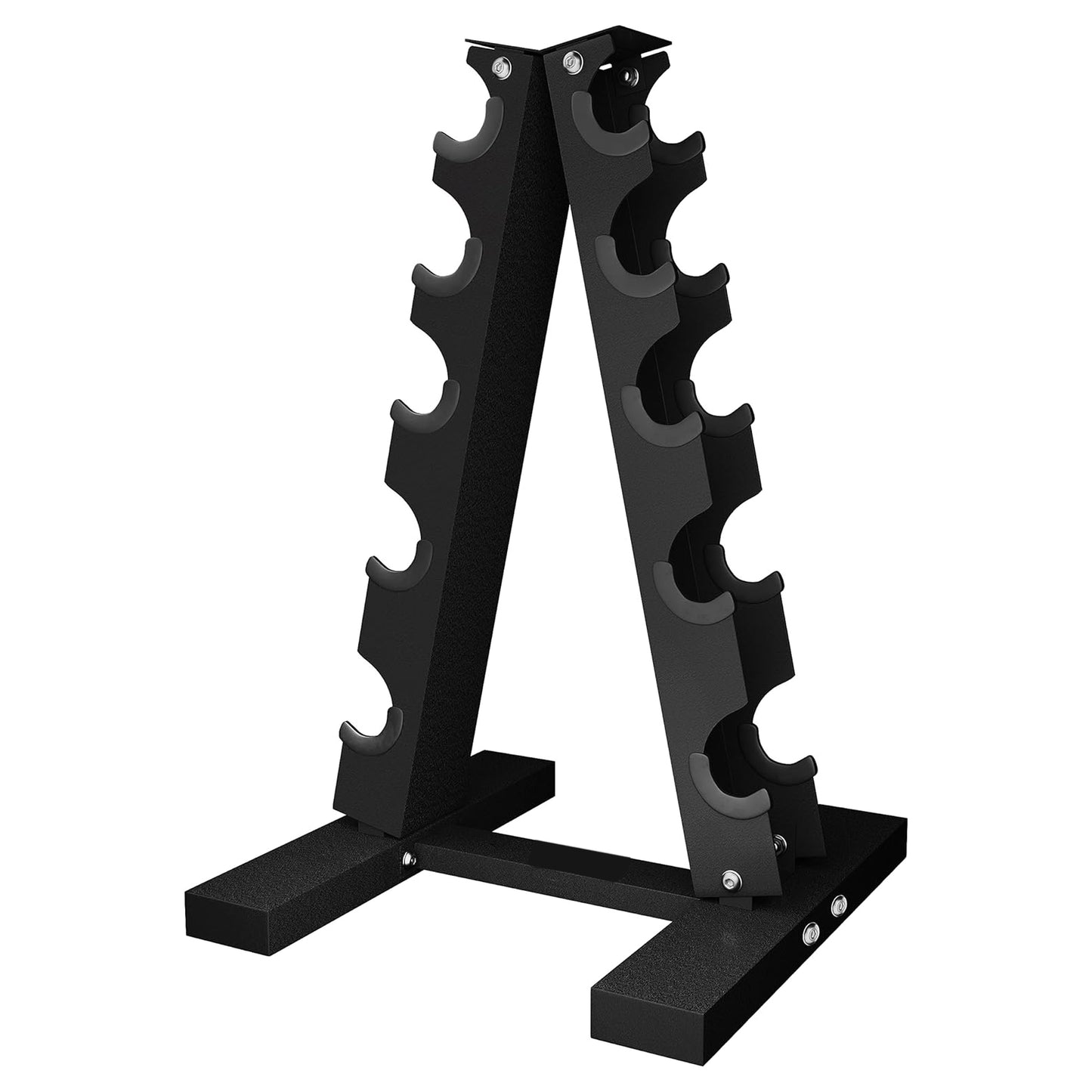 Professional Neoprene Dumbbell Tree Storage Rack - 3 or 5 Tier Weight Organiser Stand for Home Gym - Heavy Duty Steel Construction with Powder Coat Finish - Space-Saving Design for Neoprene & Vinyl
