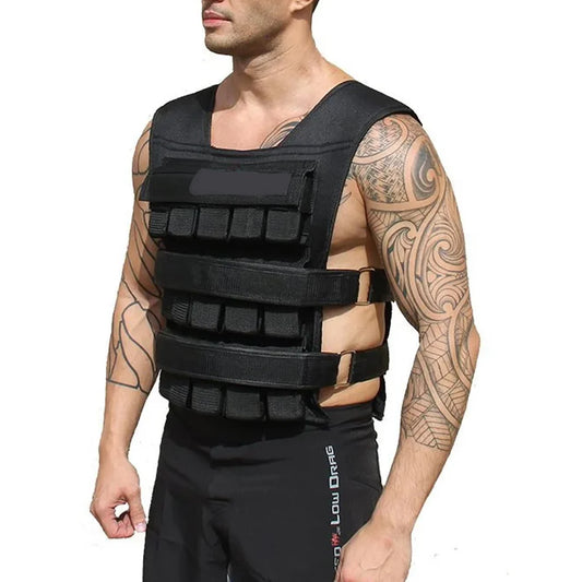 30kg Adjustable Weighted Vest – 600D Oxford Cloth, Secure Fit & Even Load for Strength, Cardio & Endurance Training at Home Gym