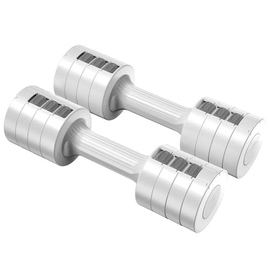 Adjustable Dumbbell Pair – 3-in-1 Free Weights Set with Non-Slip Grip | Customizable 2.5kg–10kg Per Hand | Compact Dumbbells for Home Gym Strength Training & Full Body Workouts