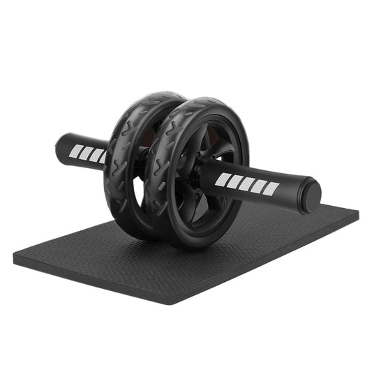 Professional Double-Wheel Ab Roller with Knee Pad - Advanced Core Trainer with Rebound Technology - Adjustable Resistance Bands for All Levels - Silent Non-Slip Wheels - Detachable Design for Home