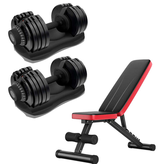 32.5kg Adjustable Dumbbell – 12-in-1 Quick Select Dumbbell | Weight Range 5kg–32.5kg | Space-Saving Strength Training Equipment with Safety Lock for Home Gym Workouts