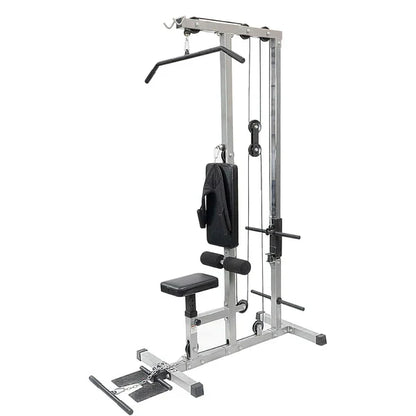 LAT Pulldown Machine with Dual Pulley System – High & Low Cable Stations, Adjustable Seat, Commercial-Grade Build