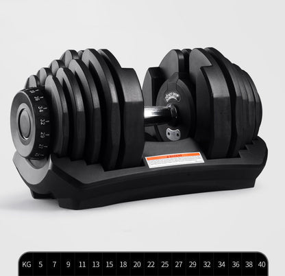 40kg Adjustable Dumbbell 17-in-1 with Quick Dial System - Home Gym Weights for Progressive Training - Non-Slip Handle Design - Space-Saving Fitness Equipment - Multiple Weight Settings