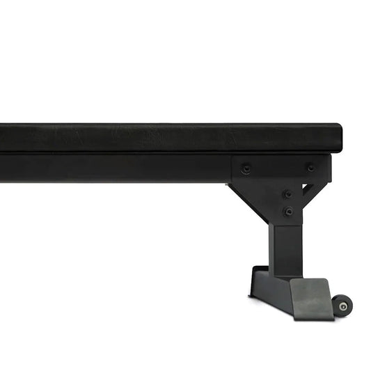 Commercial Flat Weight Bench – Heavy-Duty Steel Strength Bench with 300kg Capacity, Padded Cushion & Rear Wheels | Durable Fitness Bench for Chest Press, Dumbbell & Barbell Workouts at Home or Gym