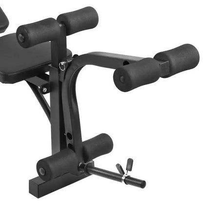 Multi-Purpose Adjustable Weight Bench with Barbell Rack, Leg Curl, Preacher Pad & Butterfly Arms – Full Body Training Station for Strength Workouts at Home