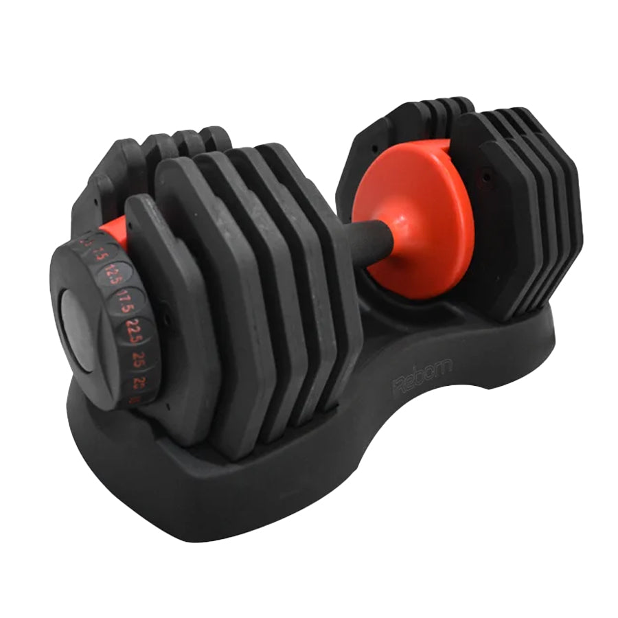 25kg Adjustable Dumbbell – 10-in-1 Quick Dial Weight Set with Safety Lock & Non-Slip Handle for Space-Saving Home Gym Strength Training