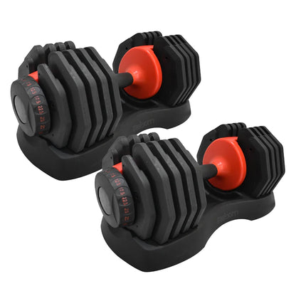 25kg Adjustable Dumbbell – 10-in-1 Quick Dial Weight Set with Safety Lock & Non-Slip Handle for Space-Saving Home Gym Strength Training