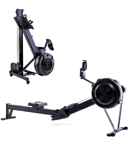 Rowing Machine for Home Use – 10-Level Adjustable Air Resistance Rower with Foldable Design, Ergonomic Seat, LCD Display & Aluminum Rail for Full-Body Training