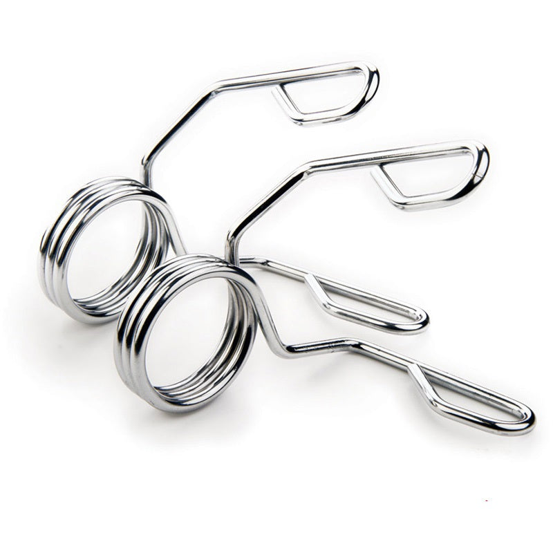 Premium Olympic 2" Spring Collars - Secure Chrome-Finished Clips for 50mm Barbells and Dumbbell Handles - Professional-Grade Weight Fasteners - Reliable Gym Accessories for Strength Training