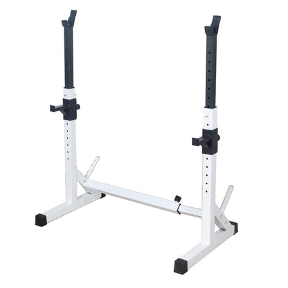 Heavy-Duty Adjustable Squat and Bench Press Rack  - Professional Strength Training Station with 400kg Capacity - Multi-Function Home Gym Equipment for Squats, Bench Press and Dips - Adjustable Height