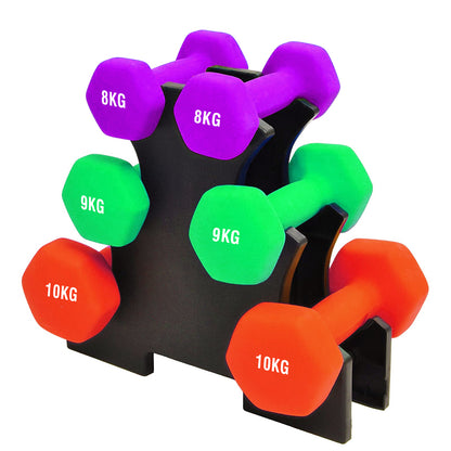 Professional Neoprene Dumbbell Tree Storage Rack - 3 or 5 Tier Weight Organiser Stand for Home Gym - Heavy Duty Steel Construction with Powder Coat Finish - Space-Saving Design for Neoprene & Vinyl