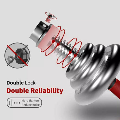 20kg Adjustable Dumbbell Barbell Set - Versatile 2-in-1 Cast Iron Weights with Anti-Slip Metal Handle - Convert from Dumbbells to Barbell - Complete Home Workout System with  &  Plates